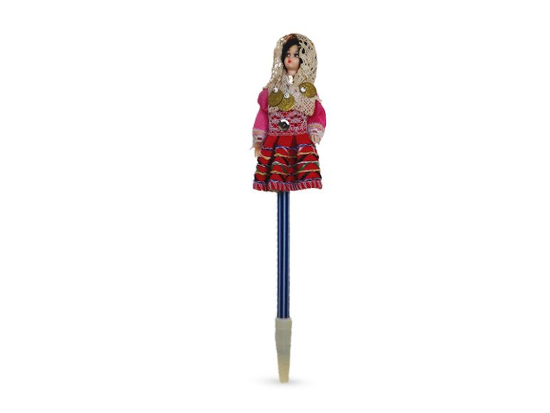 Pen with doll on top