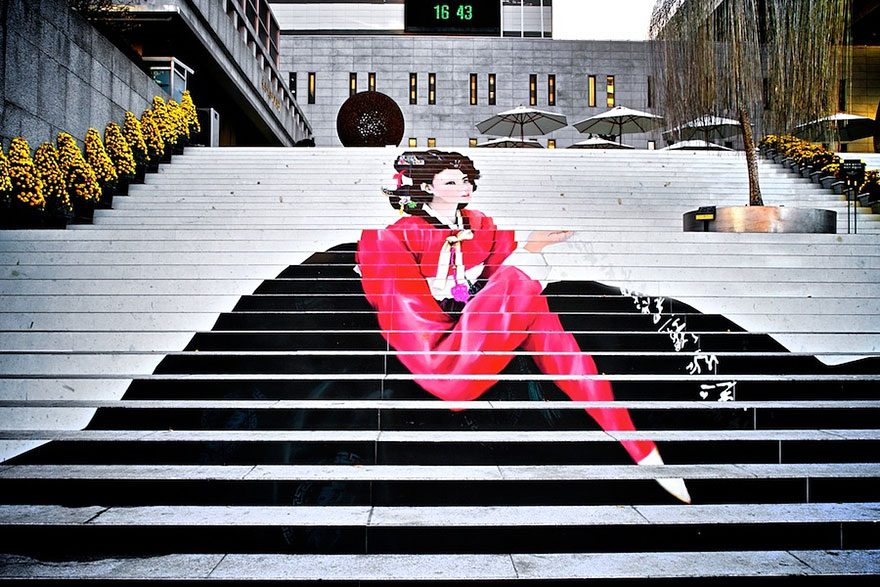 Escalier Insolite - Artiste de Rue