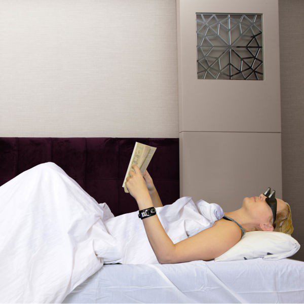 Lazy glasses allow you to read or watch TV while you're laid flat on your back.