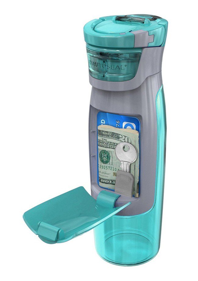 If you run, this water bottle with a built in wallet is a must