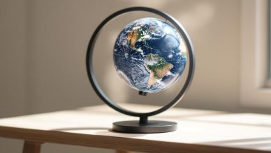 Mova Globe : Le globe qui tourne sans piles, sans fil et sans électricité