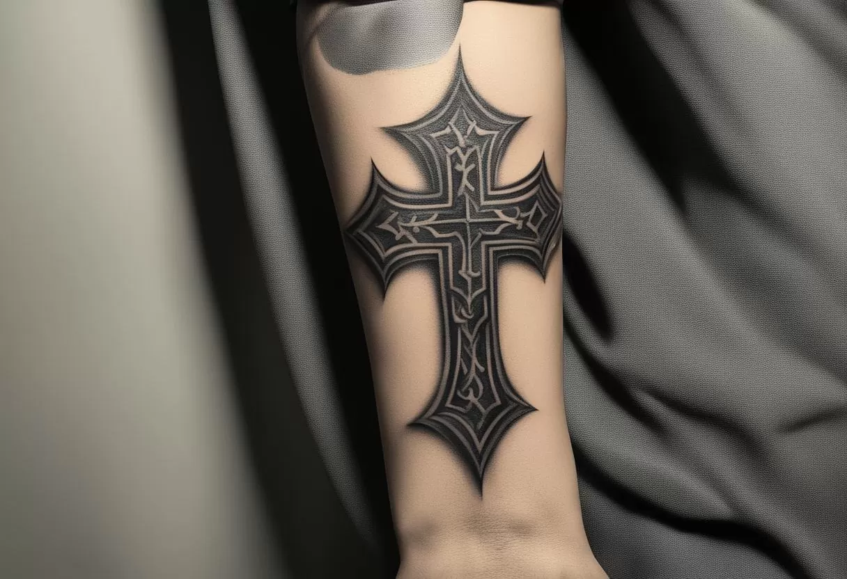 tatouage croix gothique